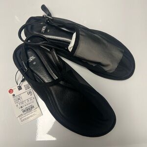 Zara Black Mesh Sandals